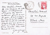 Carte postale autographe signée à l'écrivain Christian Maurel (3 mars 1980). Bonnefoy, Yves (né en 1923, poète et critique)