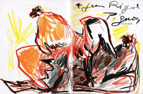 Pignon, douze hors-texte [exemplaire enrichi d'un grand dessin original signé d'Edouard Pignon]. [Pignon, Edouard] - Lefebvre, Henri