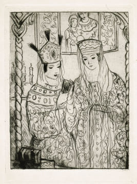 Suites de 10 eaux-fortes sur Japon en 4 états tirées à part pour être jointes à Boris Godounov, décorations de Georges Braun, René Kieffer, 1928. . ...