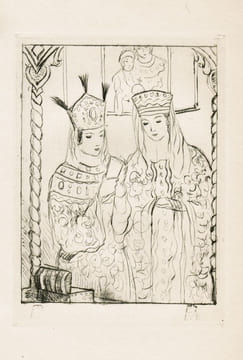 Suites de 10 eaux-fortes sur Japon en 4 états tirées à part pour être jointes à Boris Godounov, décorations de Georges Braun, René Kieffer, 1928. . ...