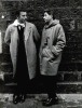 [Photographie originale] Yves Montand et Alain Resnais sur le tournage du film "La guerre est finie" (1966) photographiés par Jean-Michel Folon. ...