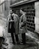 [Photographie originale] Yves Montand et Alain Resnais sur le tournage du film "La guerre est finie" (1966) photographiés par Jean-Michel Folon. ...