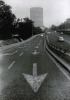 [Photographie originale] Flèches signalétiques sur une route de Bruxelles, ca 1965.. Folon, Jean-Michel (1934-2005)