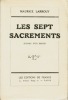 Les Sept sacrements, roman d'un marin. Edition originale Larrouy, Maurice