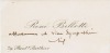 Billet autographe signé sur carte de visite. Billotte, René (peintre, 1846-1915)