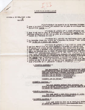 Arbitrage André-Charles Coppier contre Firmin Didot à propos de "Eaux-fortes authentiques de Rembrandt" publié en 1929. Pièces autographes et ...