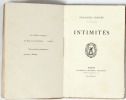 Intimités. Edition originale Coppée, François