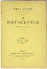Le Post-scriptum, comédie en un acte, en prose. Edition originale Augier, Emile