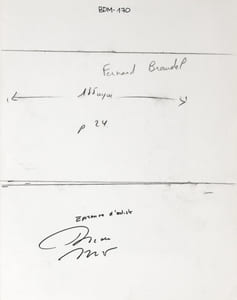 Portrait photographique de Fernand Braudel par Bruno de Monès (tirage vintage signé)