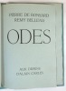 Odes. Ronsard, Pierre de - Belleau, Rémy