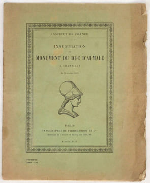 Inauguration du monument du duc d'Aumale à Chantilly, le 15 octobre 1899. [Henri d'Orléans, duc d'Aumale] - Boissier, Gaston ; Bornier, Henri de