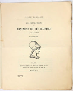 Inauguration du monument du duc d'Aumale à Chantilly, le 15 octobre 1899