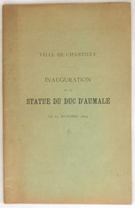 Ville de Chantilly : Inauguration de la statue du duc d'Aumale le 15 octobre 1899