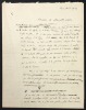 [Manuscrit autographe signé] Brouillon de lettre à Charles Maurras pour demander son adhésion à l'Action française. Pichon, Edouard (1890-1940, ...