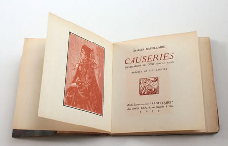 Causeries. Illustrations de Constantin Guys. Préface de F.-F Gautier.. Baudelaire, Charles - Guys, Constantin (ill.)