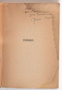 Poèmes [envoi autographe signé à Thierry Maulnier]