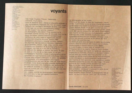 Voyants. ARC 2, Musée d'art modenre de la ville de Paris, 18 mars - 25 avril 1976