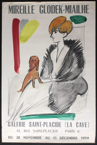 Mireille Glodek-Miailhe : Galerie Saint-Placide [La Cave], Paris du 28 novembre au 11 décembre 1959.