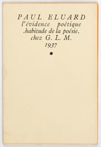 L'Evidence poétique