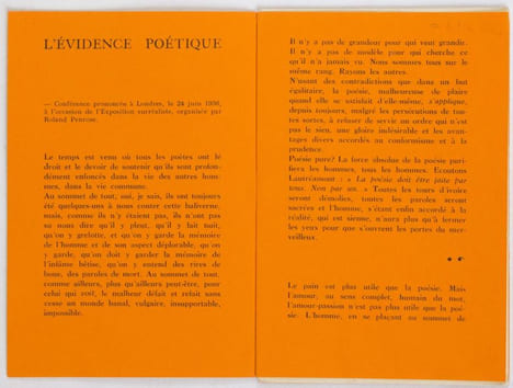 L'Evidence poétique. Eluard, Paul