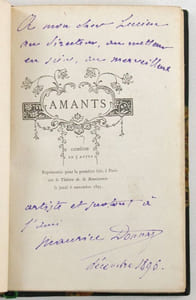Amants, comédie en cinq actes. Ornementation de Lucien Métivet. [exemplaire de Lucien Guitry]
