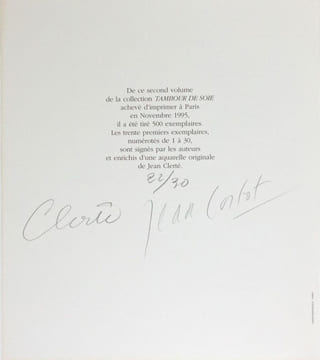 Jean Clerté : oeuvres inédites. Texte de Jean Cortot : "Sur Jean Clerté et la Breille".. Cortot, Jean - Clerté, Jean (ill.)