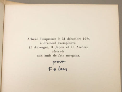 Deux lettres à Jean Paulhan [exemplaire de Jean-Michel Folon]. Breton, André