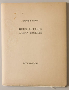Deux lettres à Jean Paulhan [exemplaire de Jean-Michel Folon]. Breton, André