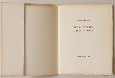 Deux lettres à Jean Paulhan [exemplaire de Jean-Michel Folon]
