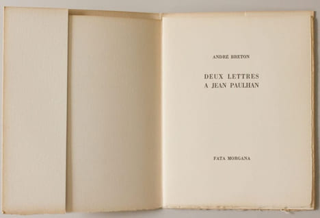 Deux lettres à Jean Paulhan [exemplaire de Jean-Michel Folon]. Breton, André