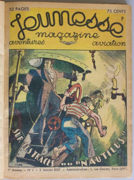 Jeunesse Magazine. Aventures - Aviation. Album n° 1 : du n° 1 (3 janvier 1937) au n° 13 (28 mars 1937).. [ENFANTINA] Collectif