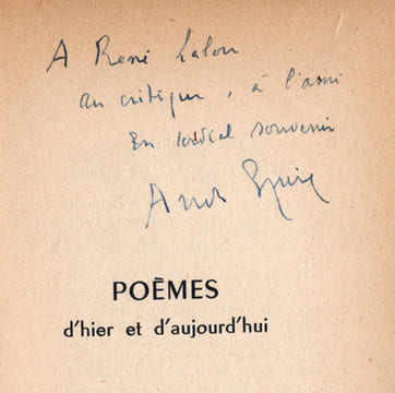 Poème d'hier et d'aujourd'hui. Nouveau choix de poèmes et poèmes inédits.. Spire, André