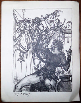 Les Oeuvres de Françoys Villon. Texte établi par Auguste Longnon revu et publié par Lucien Foulet, préface de Ad. Van Bever. Cinq aquarelles ...