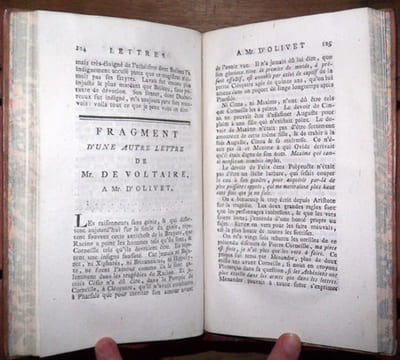 Lettres chinoises, indiennes et tartares. A Monsieur Paw, par un bénédictin. Avec plusieurs autres pieces intéressantes.. [Voltaire]