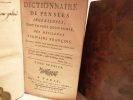 Dictionnaire de pensées ingénieuses, tant en vers qu'en prose, des meilleurs écrivains françois. Ouvrage propre aux personnes de tout âge et de toute ...