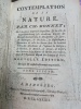 contemplation de la nature.. Bonnet, Charles (1720-1793)