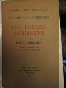études verlainiennes - les poemes saturniens de paul verlaine étude et commentaire