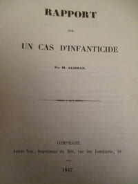 rapport sur un cas d'infanticide