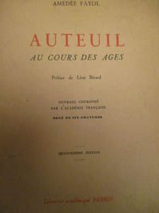 auteuil au cours des ages