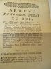 arrest du conseil d'état qui casse et annule l'arrêt du parlement de toulouse rendu le 15 décembre 1784 au nom de M. Ricaudi  prieur et seigneur de ...