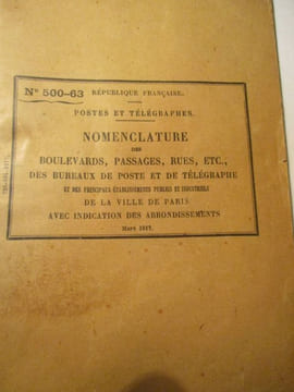 nomenclature des boulevards, passages, rues, etc .. des bureaux de poste et de télégraphe et des principaux établissements publics et industriels de ...