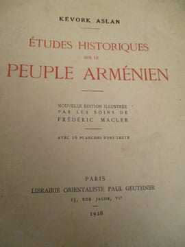 études historiques sur le peuple arménien. aslan (kévork )