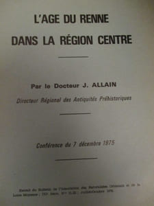 l'age du renne dans la région centre