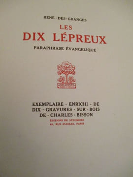 les dix lépreux paraphrase évangélique. rené des granges