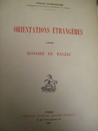 orientations étrangeres chez honoré de balzac