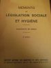 mémento de législation sociale et hygiène - imprimerie de labeur. givert (jacques)