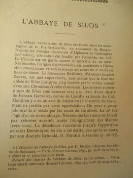 l'abbaye de silos. chevalier ( ulysse )