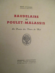 baudelaire et poulet malassis le procès des fleurs du mal