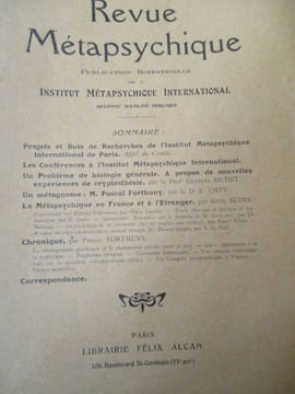 Revue métapsychique. collectif