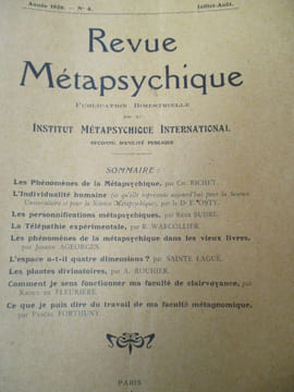 Revue métapsychique. collectif